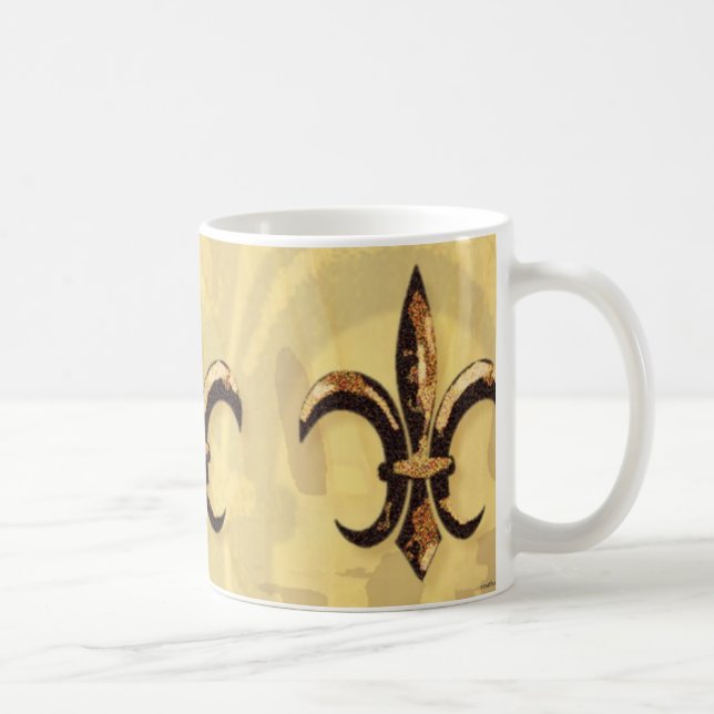 Tasse de Fleur-De-lis de bronze et d'or (Droite)