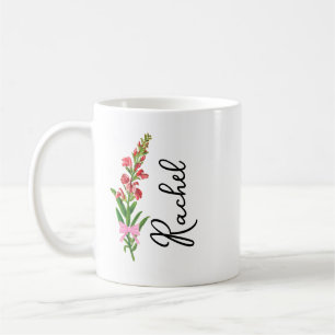 Tasse de fleur de naissance Coquette personnalisée