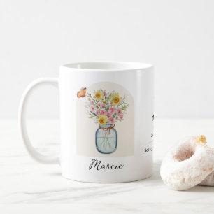 Tasse de fleur de naissance de mars