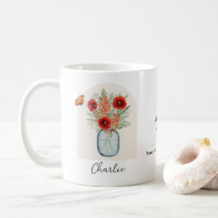 Tasse de fleur de naissance du mois d'août