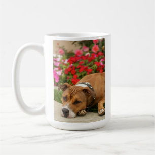 Tasse de fleur de pitbull