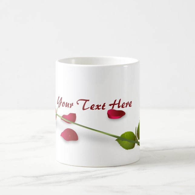 Tasse de fleur de rose rouge (Centre)