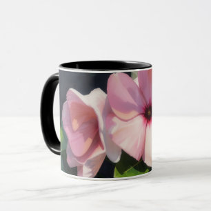 Tasse de fleurs de jardin roses Art floral