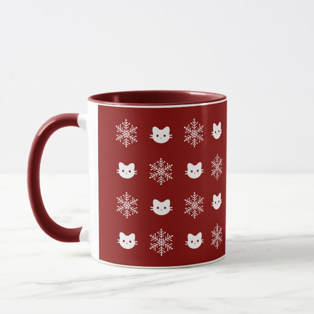 Tasse de flocon de neige de chat de Kitty (Gauche)