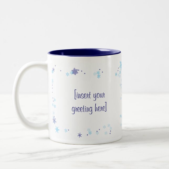 Tasse de flocon de neige d'hiver (personnalisable) (Gauche)