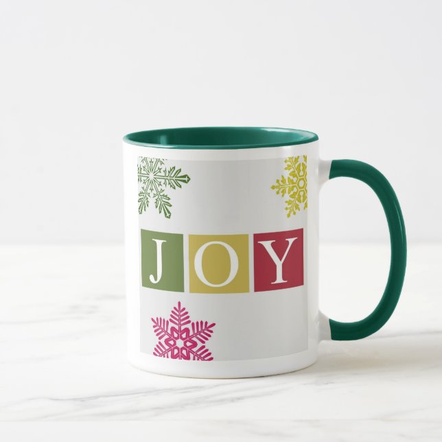 Tasse de flocons de neige de Noël de joie (Droite)