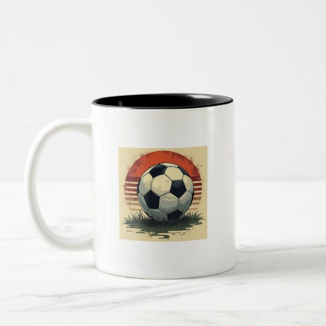 tasse de football de style rétro (Gauche)
