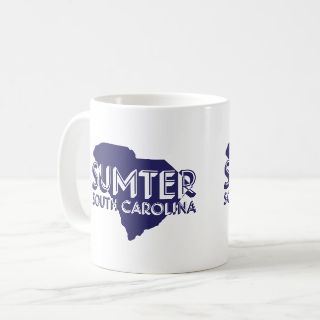 Tasse de forme de Sumter la Caroline du Sud (Devant gauche)