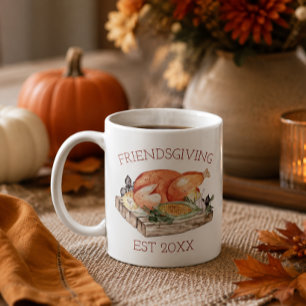 Tasse de Friendsgiving Turque à l'aquarelle