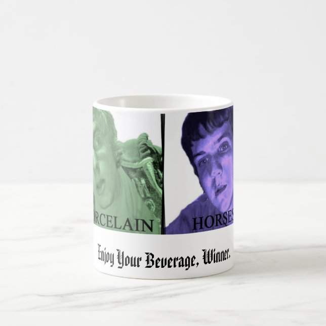 Tasse de gagnant de chevaux de porcelaine (Centre)
