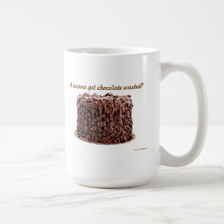 Tasse de gâteau gaspillée par chocolat