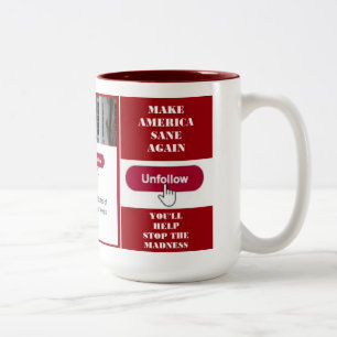 Tasse de gazouillement d'atout d'Unfollow