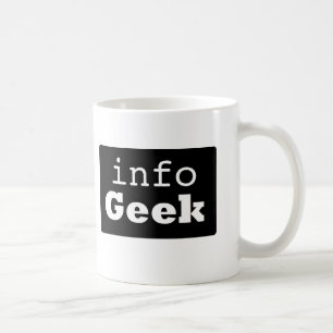 Tasse de geek d'information (logo : texte blanc,