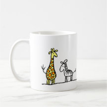 Tasse de girafes et de zèbres