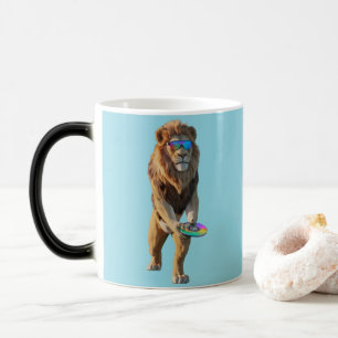 Tasse de golf à disque de lion drôle