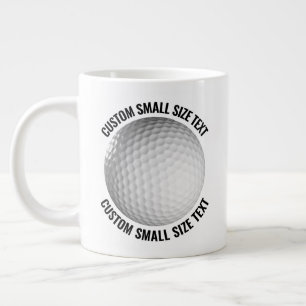Tasse de golf géante avec texte personnalisé de pe