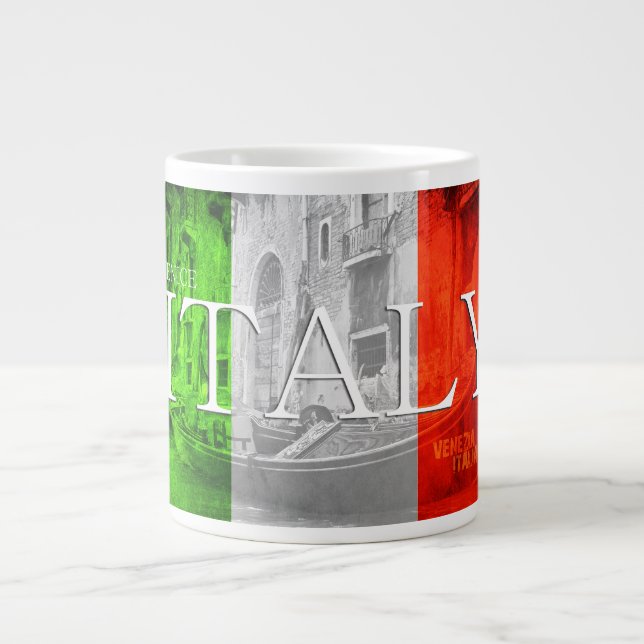 Tasse de gondole de drapeau de Venise Italie (Devant)