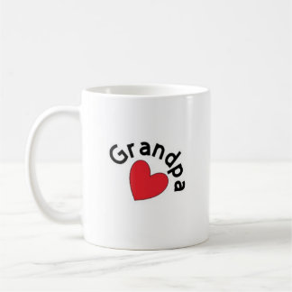 Tasse de grand-papa avec le coeur rouge