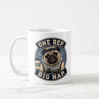 Tasse de gym drôle de Pug | Un Répète Grand Dodo C