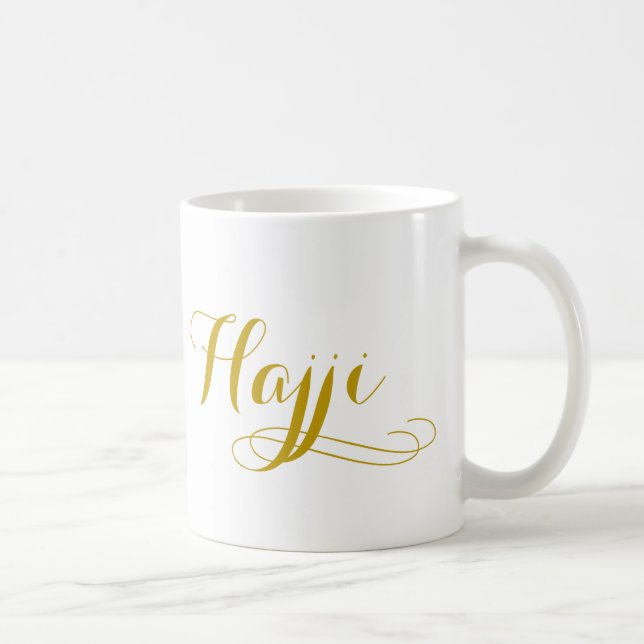 Tasse de hadj pour les hommes avec le mot "hadji " (Droite)