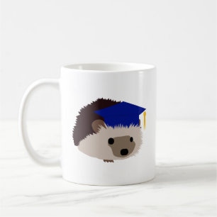 Tasse de hérisson d'obtention du diplôme - bleu