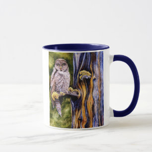 Tasse de hibou de grand gris