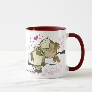 Tasse de hiboux d'inséparable