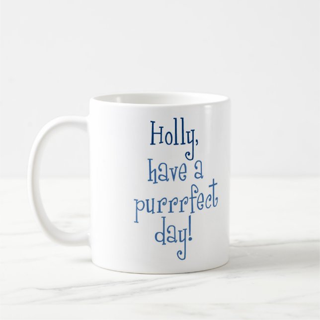 Tasse de jour de houx de Purrrfect (Gauche)