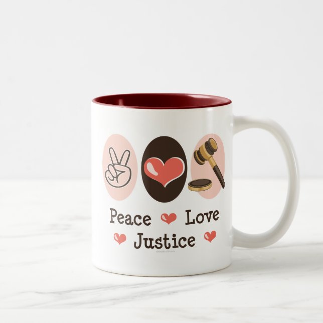 Tasse de juge de justice d'amour de paix (Droit)