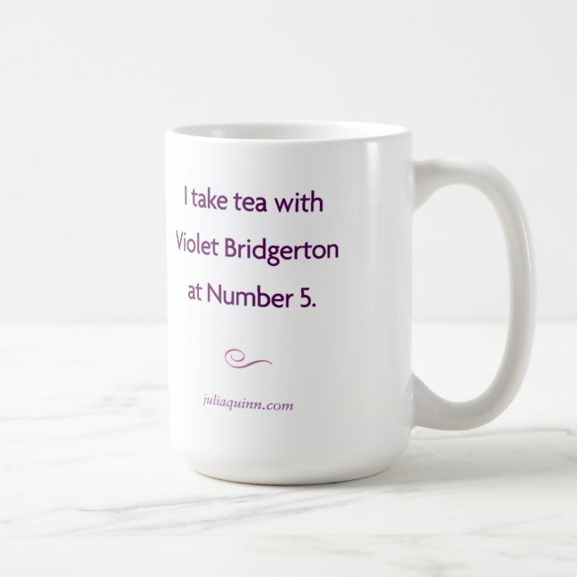 Tasse de Julia Quinn "Bridgerton violet" (Droite)