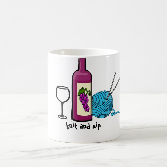 tasse de knit et de sip (Centre)