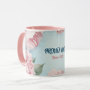 Tasse de la fête des Mères Texte "MAMAN" "Depuis 1