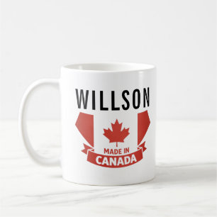 Tasse de la Fête du Canada florale   Mignonne cana
