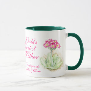 Tasse de la mère du monde floral d'art de