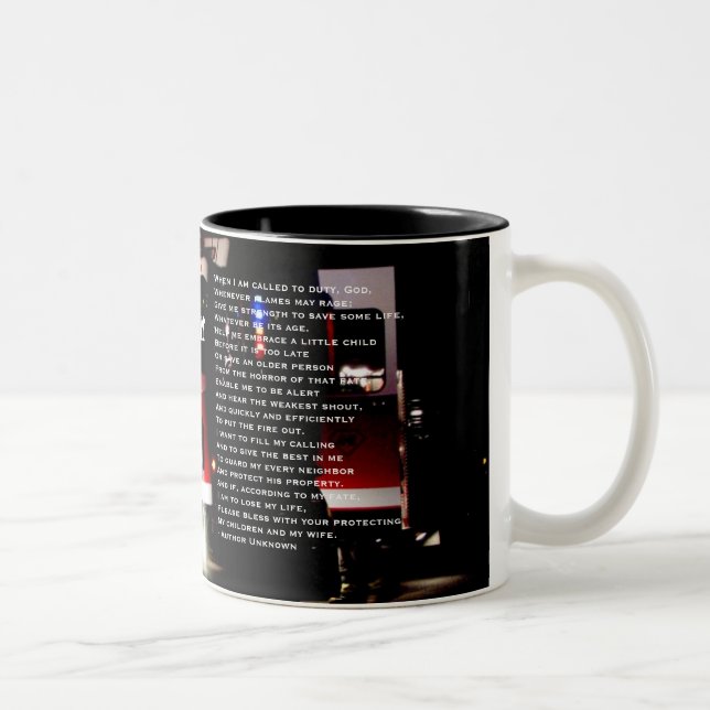 Tasse de la prière d'un pompier (Droit)