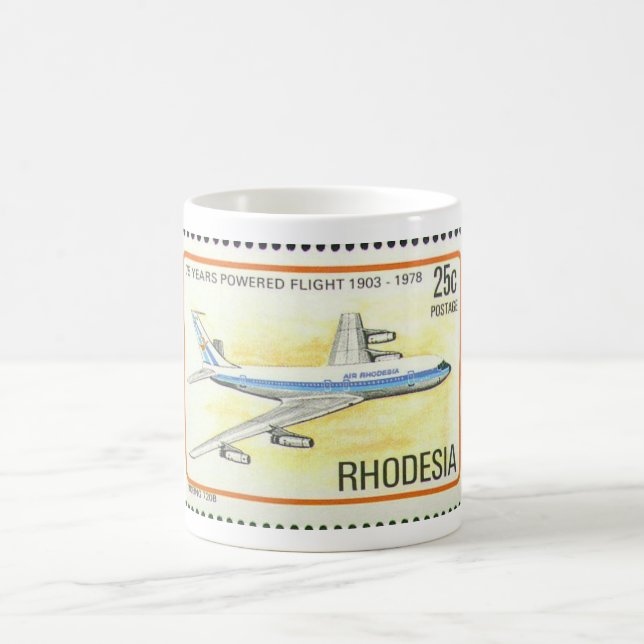 Tasse de la Rhodésie d'air avec le timbre (Centre)