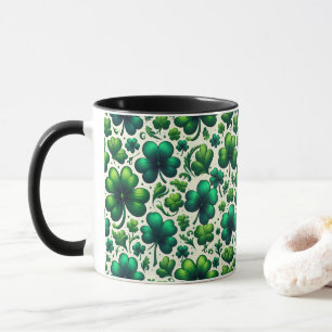 Tasse de la Saint-Patrick Shamrock Chanceux