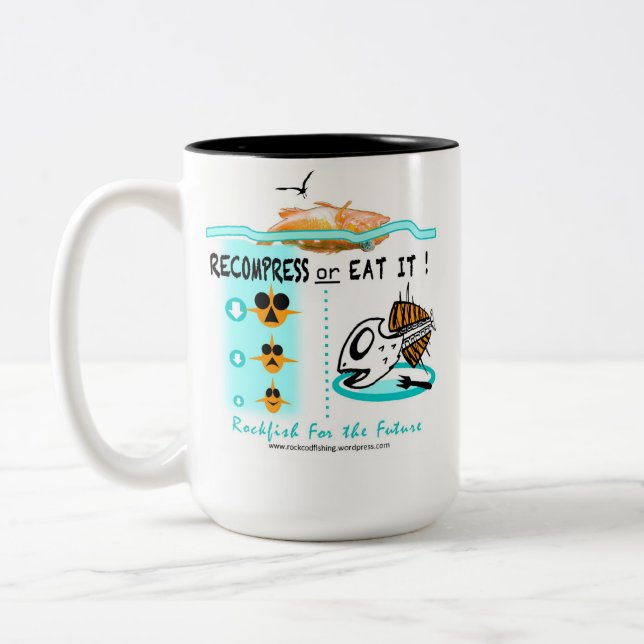 Tasse de la tasse du pêcheur de pêche de goujon de (Gauche)