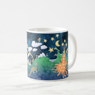 Tasse de la terre - montagnes de volcan