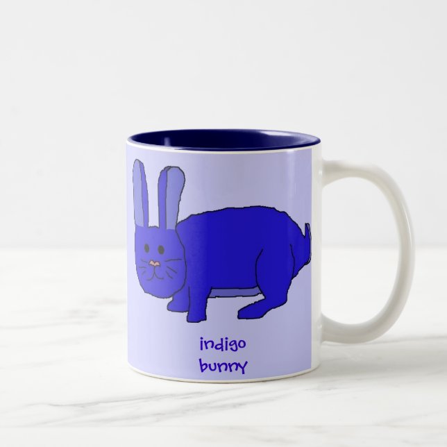 Tasse de lapin d'indigo (Droit)