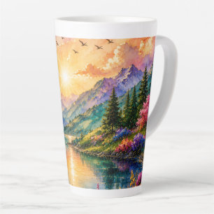 Tasse de Latte Art à l'Encre d'Alcool