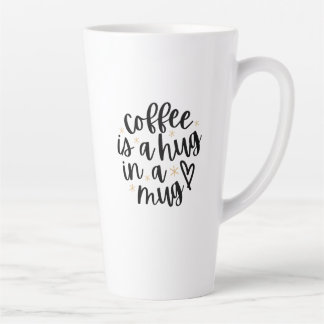 Tasse de latte avec citation cosy pour le café