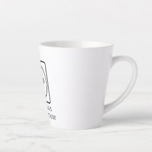 Tasse de latte de marketing commercial avec logo p