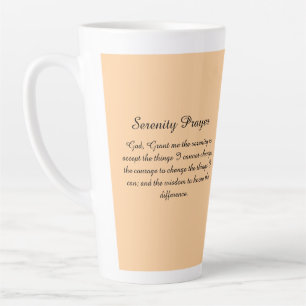 Tasse de latte de prière de sérénité d'ange orange
