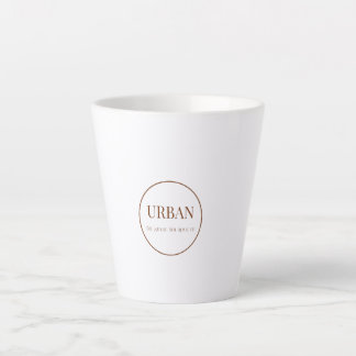 Tasse de Latte de Typographie Urbaine Minimaliste