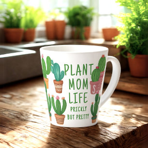 Tasse de latte drôle de vie de maman de plante de