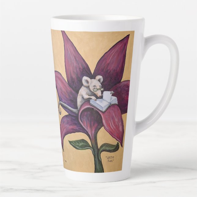 Tasse de latte Fleur de lecture (Droite)
