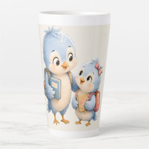 Tasse de latte Les frères et soeurs de l'oiseau bl