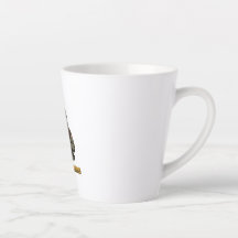 Tasse de latte personnalisée pour chat militaire B