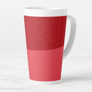 Tasse de latte personnalisée rouge tomate moucheté